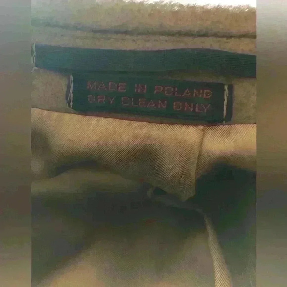 VTG CAMEL BROWN? MEDIUM BROWN? WOOL MENS LONG COAT L42 - Picture 7 of 14